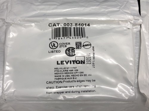 2 Stück Leviton 84014 1-Gang Edelstahl Rohling Wandplatte (RF927-13) - Bild 3 von 4