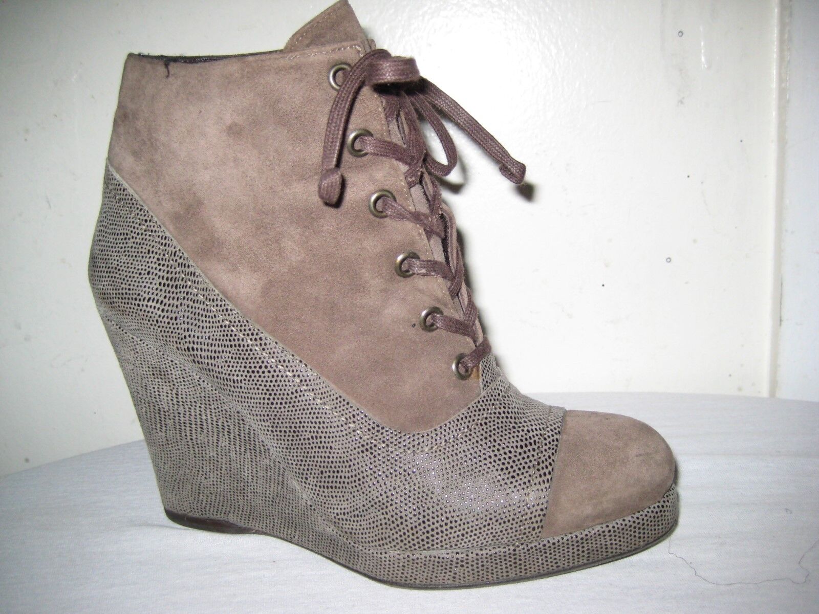 Stuart Weitzman Weitzman Weitzman Con Cordones Zapatos bota de cuña de cuero ante para mujer Talla 5.5 M cd508d Stuart Weitzman Weitzman Weitzman Con Cordones Zapatos bota de cuña de cuero ante para mujer Talla 5.5 M cd508d