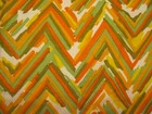 VTG 50s COTTON FABRIC 6yds/36" MID CENTURY MODERN RETRO CHEVRON DRAPE UPHOLSTERY