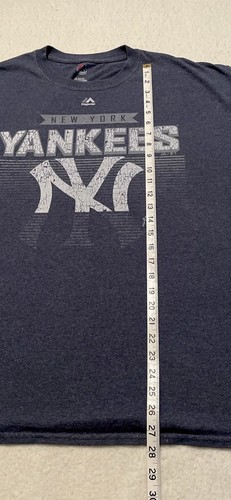 New York Yankees T Shirt Mens Size XL Blue Short Sleeve Majestic MLB - Picture 6 of 6