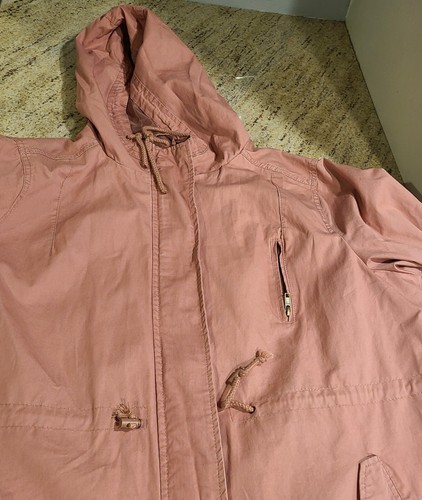 Ambiance Womens Plus Size 3XL Pink Cargo Hooded Jacket - Picture 8 of 15