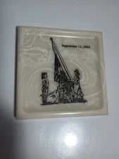 Square Marble Style Coaster With Felt Back September 11, 2001 Image