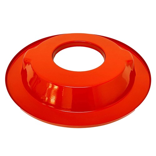 14" Round Orange Air Cleaner Lid Kit - Raised Fins - Custom Engravable - Ansen - Picture 6 of 7