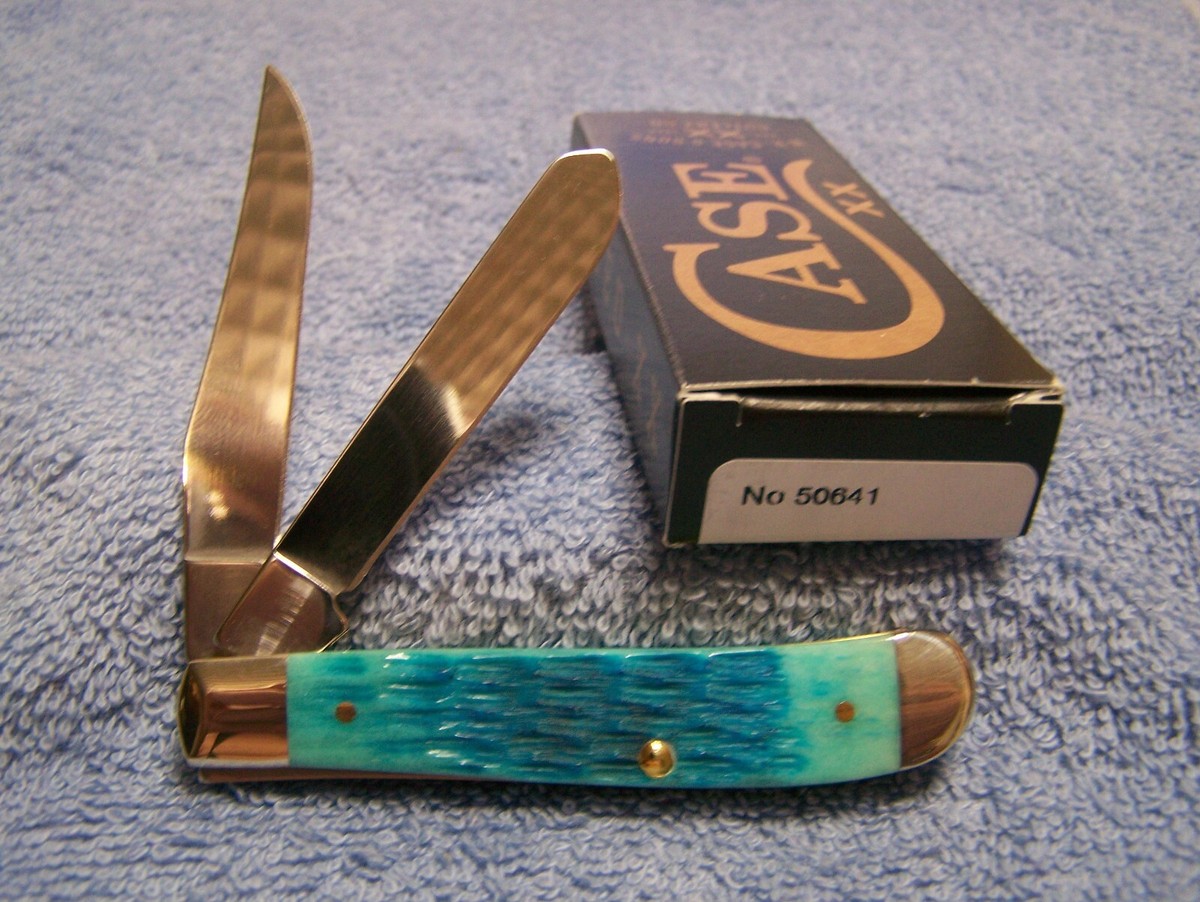 CASE XX SKY BLUE CRANDALL JIGGED BONE MINI TRAPPER 50641