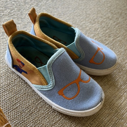 Blippi Schuhe Kleinkind Größe 6 Slipper Canvas blau orange