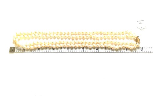 18” x 6mm JCM Freshwater Pearls Double Strand Necklace w/ 14k YG Clasp 41.6g - Picture 10 of 10