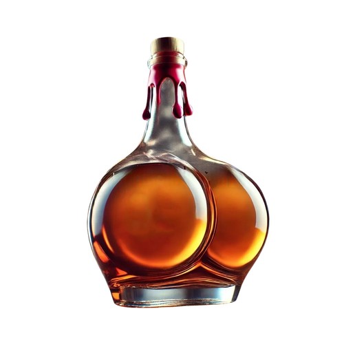 Bottiglia whisky a forma di pesca novità vetro caraffa vino decanter creativo regali  - Foto 5 di 19