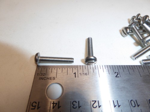 8-32 x 7/8 Pan Head Slotted Machine Screw SS 18-8 VINTAGE USA Made Qty 20 - Picture 2 of 3