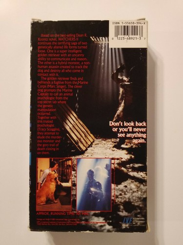 Watchers 2 (VHS, 1992) Marc Singer, Tracy Scoggins - Picture 2 of 4