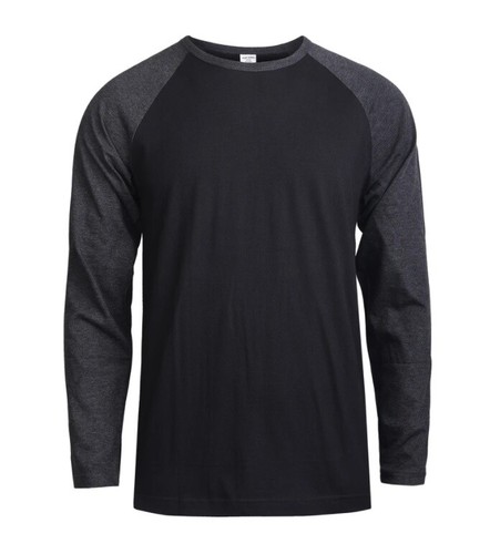 Mens Long Sleeve Baseball T-Shirt Raglan Jersey Hipster Fashion Crew Neck Tee - Picture 12 of 12