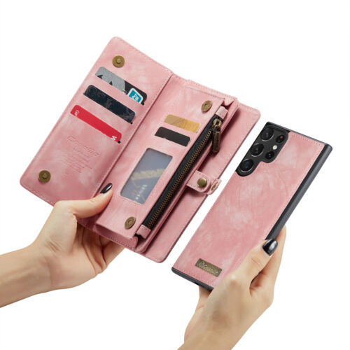 Detachable Card Wallet Phone Case For Samsung Galaxy S24 S23 Ultra S22 21 Note20 - Picture 50 of 54