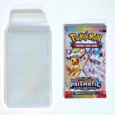 Pokemon Booster Pack Protective Sleeves - x50 Self Sealing Clear View