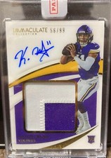 2021 Panini Immaculate Kellen Mond Minnesota Vikings Patch Auto /99 #PPA-KM