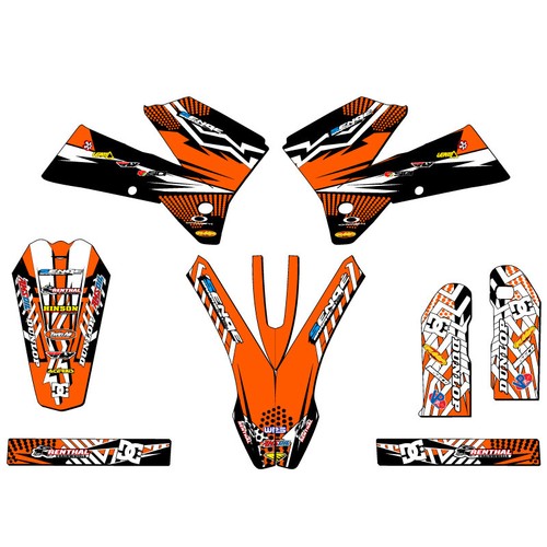 2007 XCF-W MAYHEM Orange Senge Graphics Kit Compatible with KTM - Picture 1 of 10