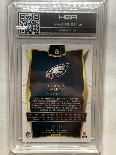 2016 Select Carson Goz Red Prizm HGA Quad 9.5 True Gem /99 SP RC REFRAKTOR - Bild 2 von 2
