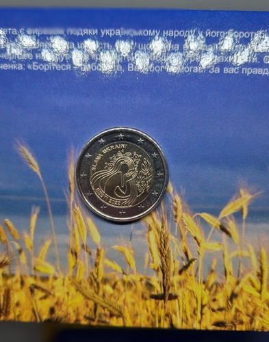Coincard BU 2 euro commémorative Estonie 2022 – Paix en Ukraine