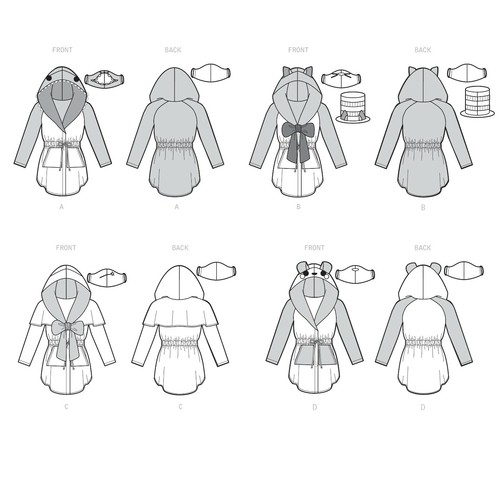 Simplicity SEWING PATTERN S9354 Misses' Jacket Costume, Masks & Hat XS-XL - Picture 11 of 12