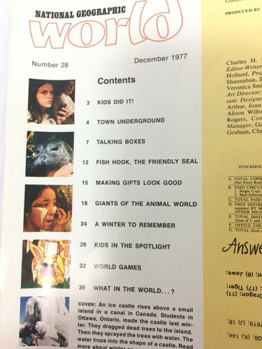National Geographic world December 1977 Magazine Back Issue CB Radio Animals - Picture 12 of 12