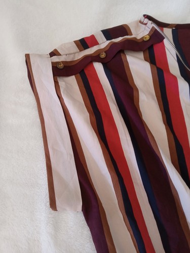 Size XL, Speed Control New York Striped Sleeveless Dress - Picture 4 of 9