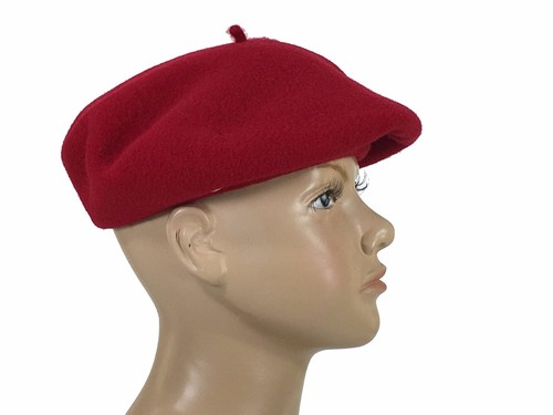 Laulhere Children Unisex 100% Wool Hat Beret Petit Basque 9 Red - France 6 1/4 - Picture 3 of 6