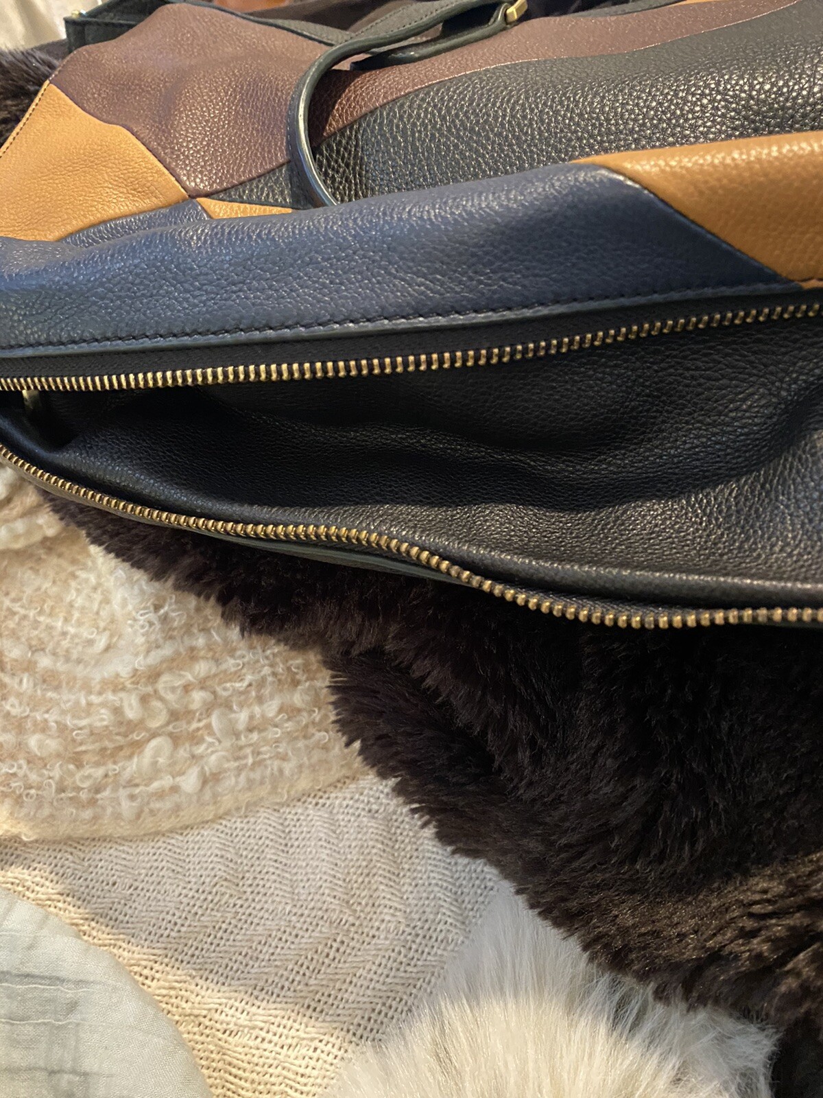 Large Fossil Preston Patchwork Expandable Purse T… - image 8