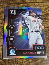 MARCELO MAYER 2025 Bowman Top 100 Prospect #BTP-4 Red Sox Silver Refractor