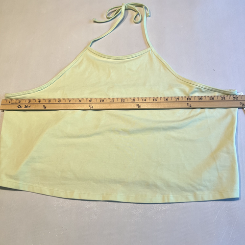 Top donna BP Halter senza maniche crop top cravatta collo verde lime taglie forti 3X - Foto 6 di 9
