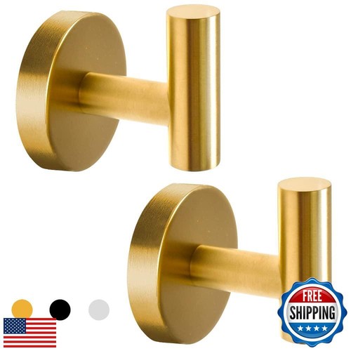 Vuzvuv 2 Pack Gold Towel Hook for Wall Modern Bathroom Kitchen Coat Robe Clot