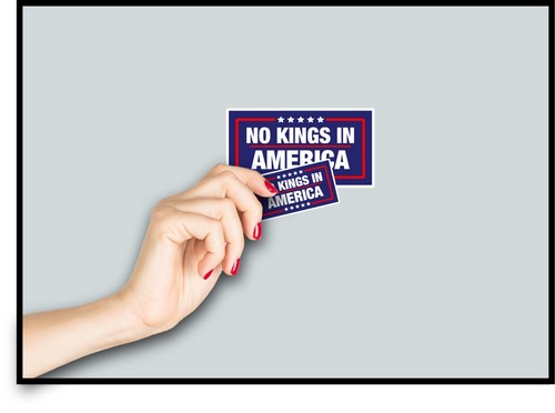Keine Könige in Amerika Aufkleber Sticker FDT Anti Donald Trump MAGA Friedlicher Protest USA - Bild 6 von 6