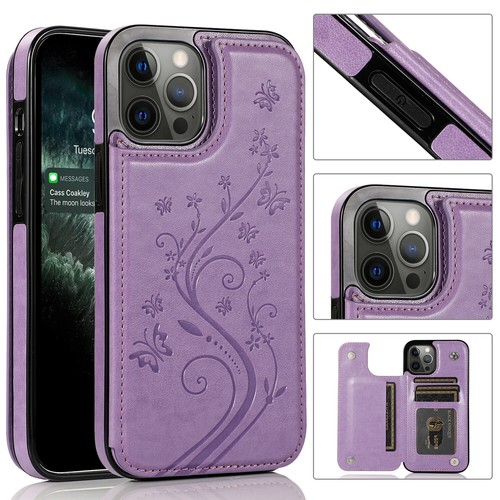 For Apple iPhone 14 Pro (6.1") Wallet Leather Card Back Storage Flip Case Cover - Photo 2 sur 97