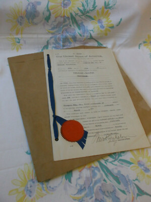 Antique 1920 US Patent Document VELOCIPEDES Trademark Thompson Mfg Co Ford