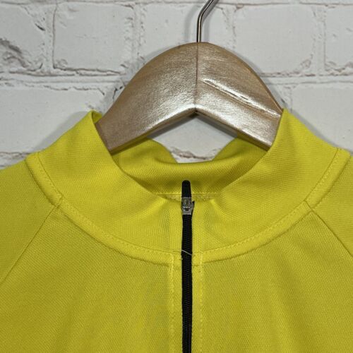 Bellwether Cycling Jersey Mens Large Yellow Pockets 1/4 Zip USA Polyester - Picture 2 of 7