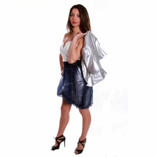 COCONUDA - Set Dress Gown Minidress Jacket Fashion Sexy Tulle art.B8984 - Picture 3 of 9