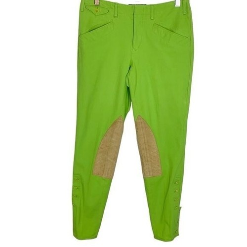 Pantalones ecuestres Ralph Lauren Palermo Hudson sarga verde talla 8 para mujer - Imagen 1 de 8