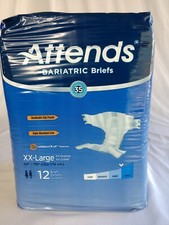Attends Bariatric DD50 Incontinence Brief XXL Bariatric Heavy to Severe 12 Ct