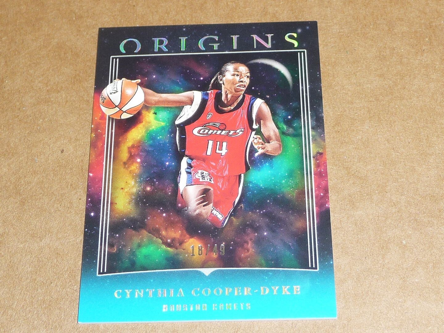 2024 Panini ORIGINS WNBA CYNTHIA COOPER DYKE TEAL PARALLEL 18/49 COMETS K5181