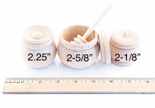 1- Holz Keksdosen Bohnentopf Zahnfee Dose Rollenspielküche Holztopf Honig - Bild 1 von 13