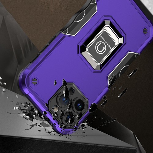 Military Grade Shockproof Hybrid Armor Case with Ring Grip for iPhone 15 Pro Max - Picture 2 of 5