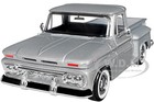 1966 Gmc C1000 Fenderside Pickup Silver 1/24 Diecast Model By Motormax 79379