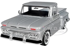 1966 GMC C1000 FENDERSIDE PICKUP SILVER 1/24 DIECAST MODEL BY MOTORMAX 79379