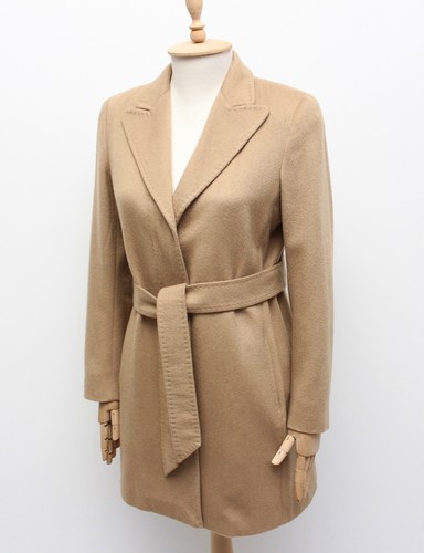 Women's MAX MARA Camel 100% Cashmere Coat Belted Size US4 UK6 ~S made in ITALY - Picture 5 of 13