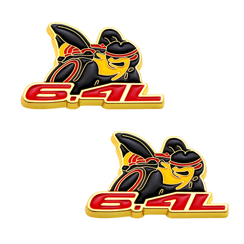 NEW 2PCS/3PCS Bee Fender Side Emblem Rear Trunk Badge Black/Gold/Chrome - Picture 11 of 17