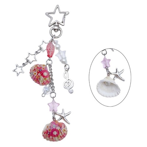 Fashion Star Shells Pearl Charm Pendant Phone Straps Backpack Charm Decoration - 第 5/10 張圖片