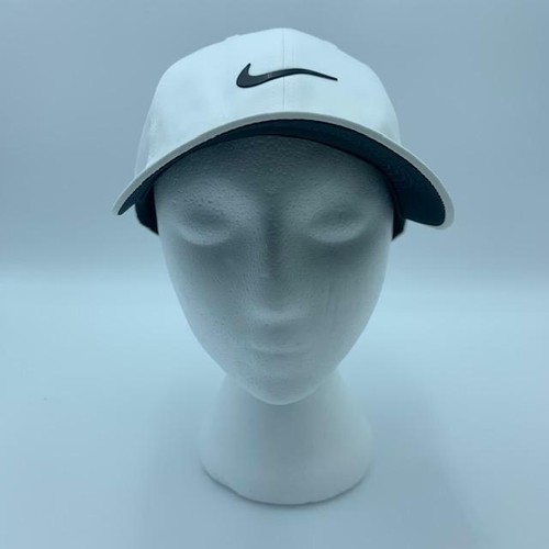 Nike DRI-FIT Heritage 86 Golfmütze weiß verstellbar Kappe schwarz Swoosh Neu mit Etikett Unisex