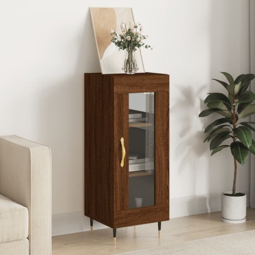 Small Display Cabinet Glass Door Shelves Gold Details Wooden Narrow Cupboard UK - Picture 84 of 108