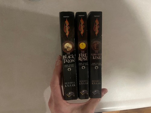 RARE FIRE ROSE BLACK TALON GARGOYLE KING Dragonlance WoTC Ogre Titans Set of 3!! - Picture 3 of 4