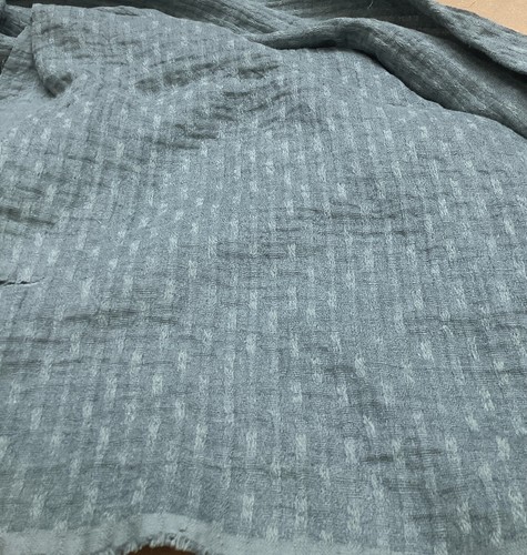 Blue,Lizzo, Crochet, Linen Blend, W86cm £30 Per Metre - Picture 3 of 3