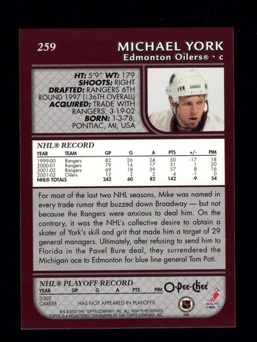 2002-03 O-Pee-Chee OPC Factory Set Base Hockey Cards Gold Foil 201-330 You Pick - Picture 113 of 239