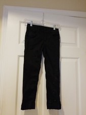 Vintage Mary Kate  Ashley Girls Straight Pants Sz 8 Black 98 Cotton Pockets