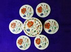 Marble Coaster Set Floral Pietra Dura Carnelian Stones Handmade For Home Decor